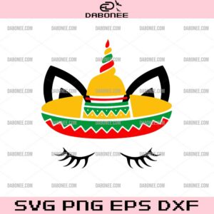 Unicorn Cinco De Mayo SVG, Cinco de Mayo Hat SVG