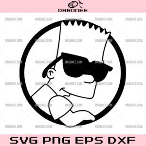 Bart Simpson Sunglasses SVG, The Simpsons Cartoon SVG