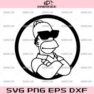 Homer Simpson Sunglasses SVG, The Simpsons Cartoon SVG