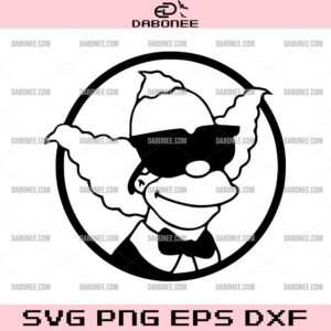 Krusty Sunglasses SVG, Krusty The Clown SVG PNG