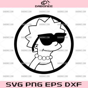 Lisa Simpson Sunglasses SVG, The Simpsons Cartoon SVG