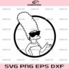 Marge Simpson Sunglasses SVG, The Simpsons Character SVG