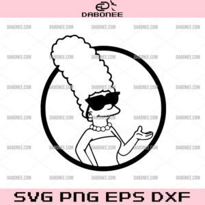 Marge Simpson Sunglasses SVG, The Simpsons Character SVG