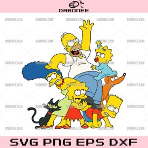 Simpsons Happ Family SVG, Disney Funny Simpson SVG