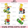 The Simpsons Bundle SVG, Bart Simpson Skateboarder SVG