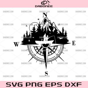 Fisherman Fishing SVG, Compass Fishing SVG