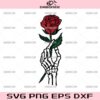 Skeleton Hand Rose SVG, Flower Rose SVG, Skeleton SVG