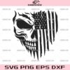 USA Skull Flag SVG, American Flag Skull SVG, Patriotic Skull SVG