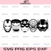 Marvel Superheroes Head SVG, Avengers Friends SVG