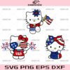 Hello Kitty Patriotic Bundle SVG, Hello Kitty 4Th Of July SVG, Hello Kitty American Flag SVG