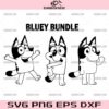 Bluey Bundle SVG, Bluey Cartoon Silhouette SVG