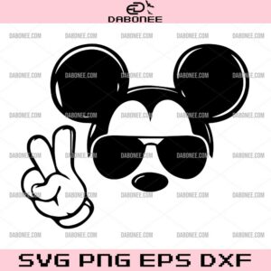 Mickey Mouse Peace Sign Hand SVG, Mickey Disney SVG