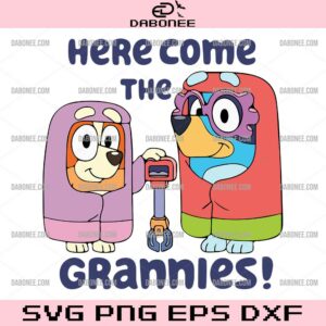 Bluey Here Come The Grannies SVG PNG