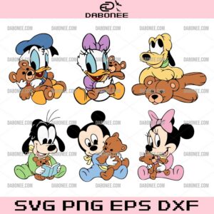 Baby Mickey And Friends SVG Bundle, Disney Friends SVG PNG