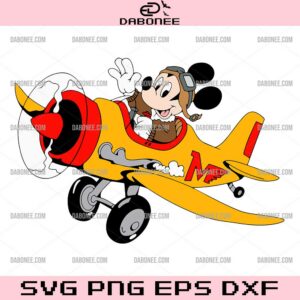 Mickey Mouse Airplane SVG, Disney Mickey Mouse Aviator SVG