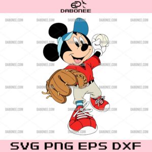 Mickey Mouse Baseball SVG Cut Files