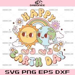 Happy Earth Day SVG, Sun And Earth SVG