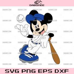 Mickey Mouse Baseball SVG, Disney Mickey Baseball SVG