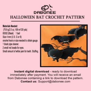 Halloween Bat Crochet Pattern PDF Instant Download