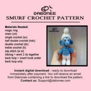 Smurf Crochet Pattern PDF Instant Download