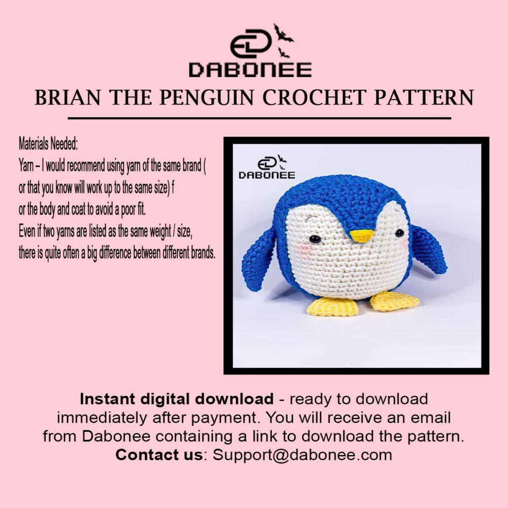 Brian the Penguin Crochet Pattern