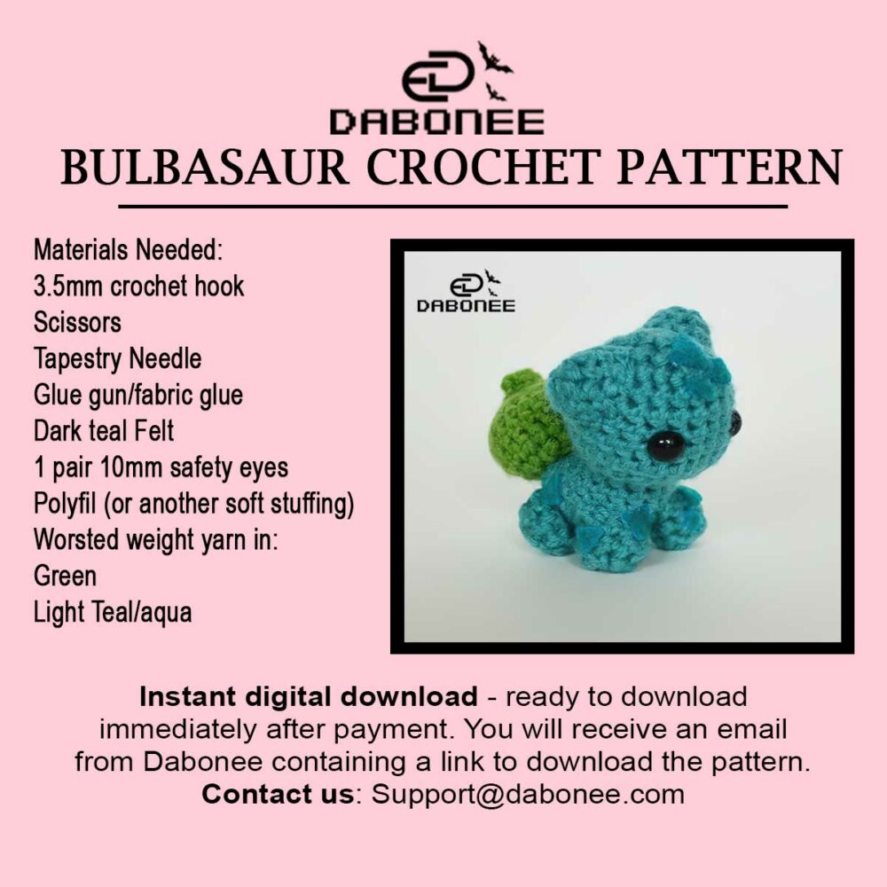 Bulbasaur Crochet Pattern