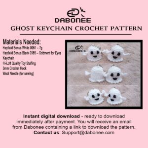 Ghost Keychain Crochet Pattern