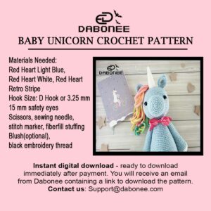 Baby Unicorn Crochet Pattern