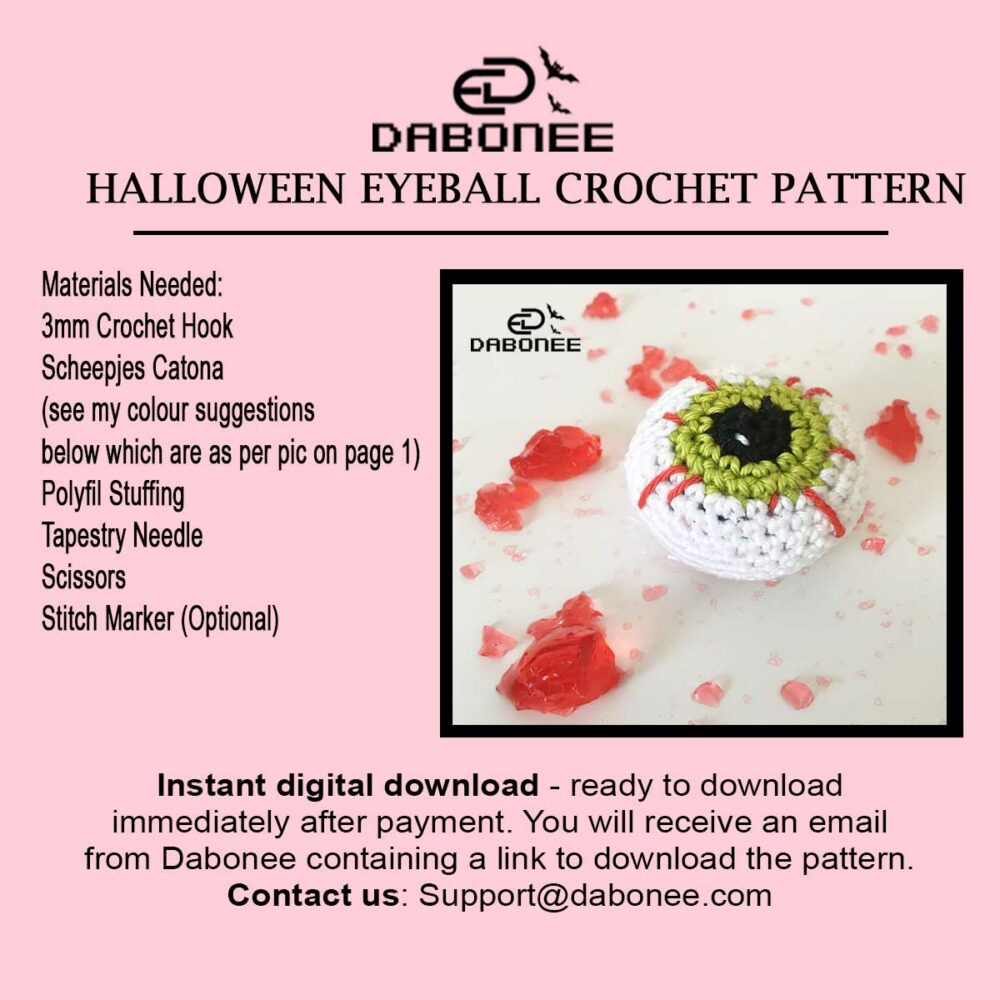 Halloween Eyeball Crochet Pattern