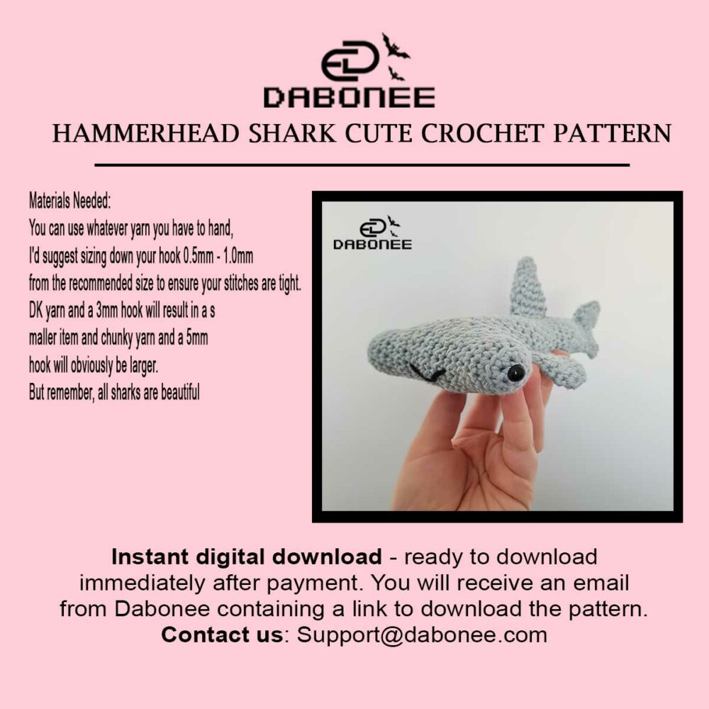 Hammerhead Shark Cute Crochet Pattern