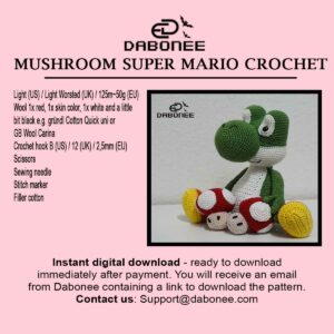 Mushroom Super Mario Crochet Pattern