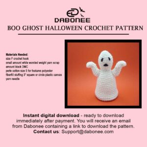 Boo Ghost Halloween Crochet Pattern PDF Instant Download