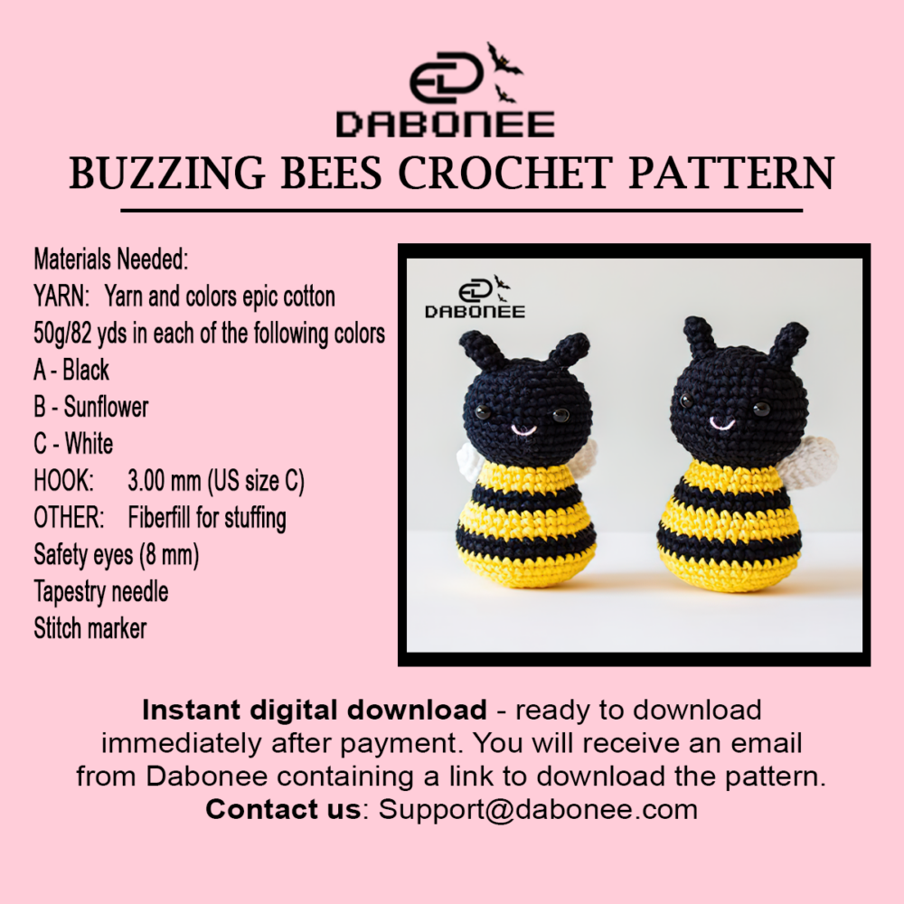 Buzzing Bees Crochet Pattern