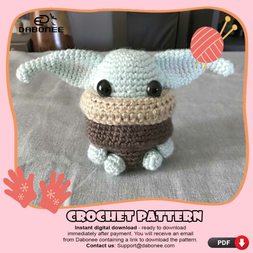 Chibi Baby Yoda Crochet Pattern PDF Instant Download