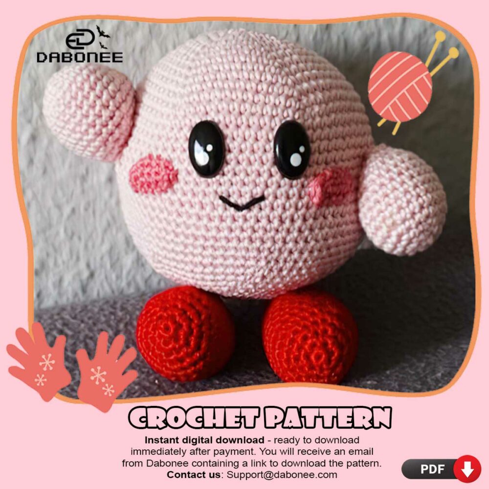 Kirby Nintendo Crochet Pattern PDF Instant Download