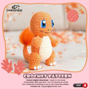 Charmander Hitokage Crochet Pattern PDF Instant Download