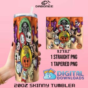 Jack Skelington The Nightmare Before Christmas 20oz Tumbler Wrap PNG File