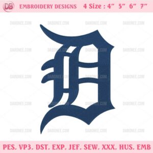 Detroit Tigers Logo Embroidery Design Files