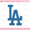 Los Angeles Dodgers Logo Embroidery Design Files