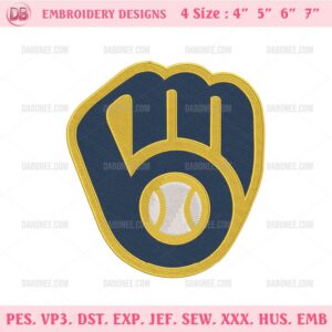 Milwaukee Brewers Logo Embroidery Design Files