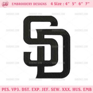 San Diego Padres Embroidery Design Files