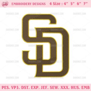 San Diego Padres Logo Embroidery Design Files