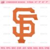 San Francisco Giants Logo Embroidery Design Files