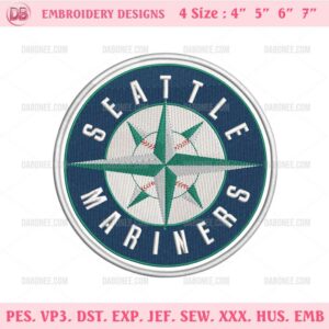 Seattle Mariners Logo Embroidery Design Files