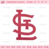 St Logo Embroidery Design Files. Louis Cardinals