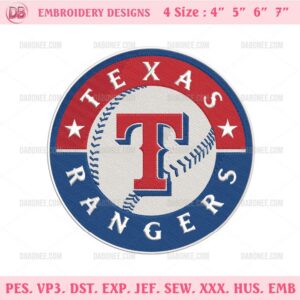 Texas Rangers Embroidery Design Files