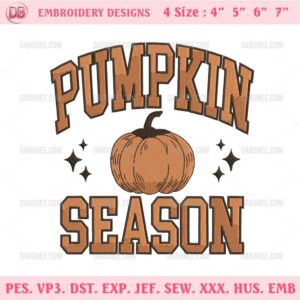 Pumpkin Season Machine Embroidery Design File