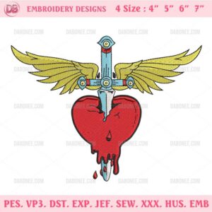 Bon Jovi Logo Embroidery Design, Rock Band Embroidery Design Files