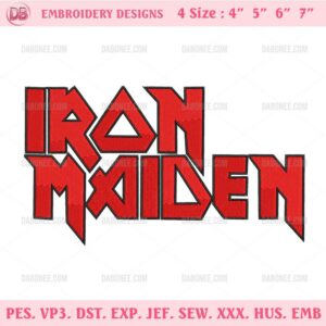 Iron Maiden Embroidery Design, Heavy Metal Band Embroidery Files