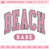 Beach Babe Embroidery Designs, Summer Embroidery Design